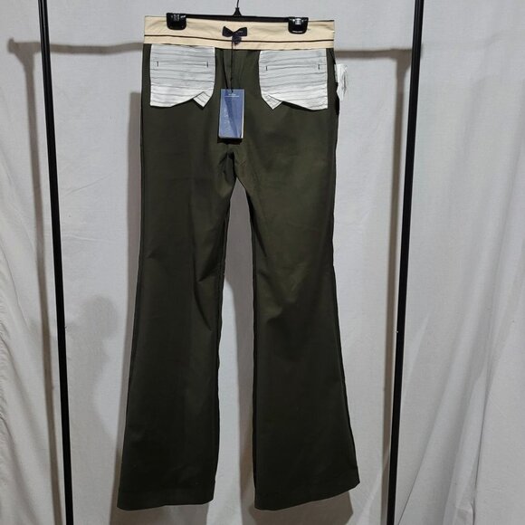 Piazza Sempione pants wide leg trousers green plus size 18 loose preppy new NWT - Picture 3 of 16
